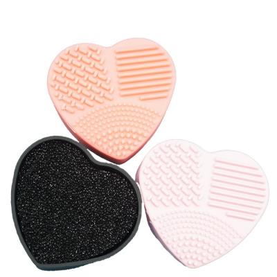 China 100% Food Grade Silicone Eye Shadow Sponge Remover Silicone Box Wet Or Dry Use Silicon Quick Clean Makeup Make Up Brush Cleaner for sale