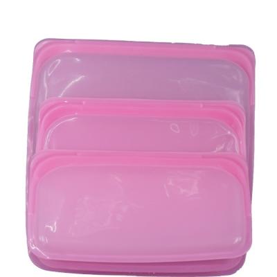 China Sustainable Food Grade Silicone Storage Bag Reusable Silicone Freshness Storage Bag for sale