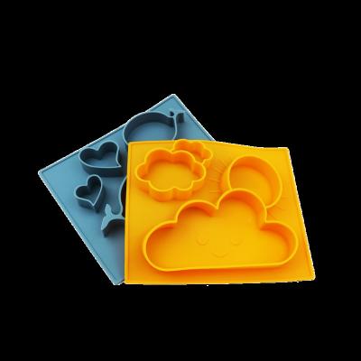 China Food Grade Silicone Kid Casual Meal Bowl Tray Broken Plastic Dish for sale