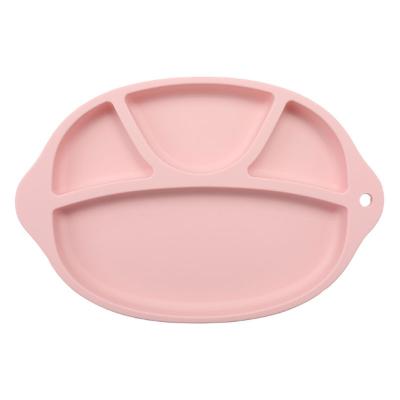 China High Quality Silicone Four Grid Food Grade License Bowls Kids Plates Mold Silver Draw Set SCP-BP-002.03 for sale