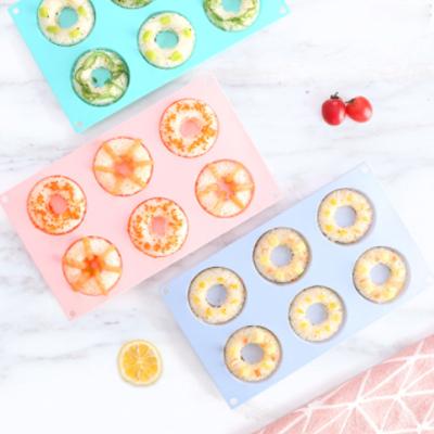 China 6 Cavity Viable Color Dragon Silicone Molds Loaf Baking Donut Molds DIY Tools for sale