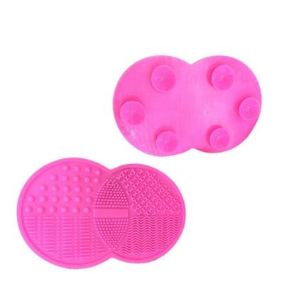 China Newest Durable 100% Food Grade Silicone Multi-surgeon Non-slip Silicone Brush Cleaning Mat With Suction Cups for sale