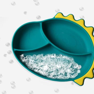 China Custom Silicone Dinosaur Logo Dish Bib Spoon and Fork For Baby Set Cheap Price SCP-BP-005.03 for sale