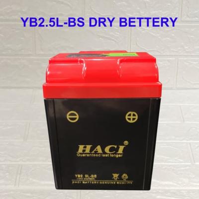 China YB2 Lead Acid Motorcycle Battery Black A Grade Motorcycle Spare Parts for sale