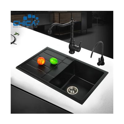 China Without Faucet Resin Wash Quartz Pedicure Sink Acrylic Granite Sink House Granite Compound Kitchen Sinks for sale