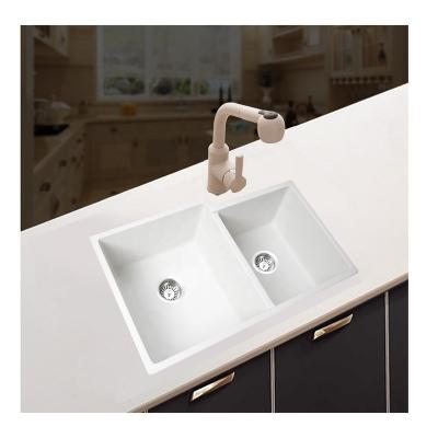 China Without Faucet Granite Compound Quartz Black Home Kitchen Sinks Customize Granite Compound Kitchen Sinks for sale