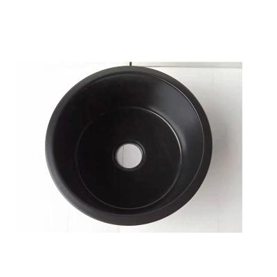 China Round Black Stone Kitchen Sink Round Black Stone Quartz Kitchen Sink Granite Faucet Bowl Acrylic Pedicure Sink for sale