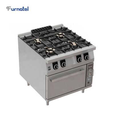 China Hotel Furnotel 900 Series Commercial Kitchen Range Gas Burner Luxe 4 With Oven for sale