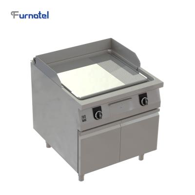 China Steel304 Stainless Steel 304 Furnotel 900 Series Gas 1/3 Luxe Flat 2/3 Fluted Griddle With Cabinet for sale