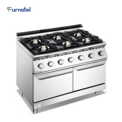 China Traditional Furnotel 700 Series 6 Kitchen Range Gas Burner With Cabinet for sale