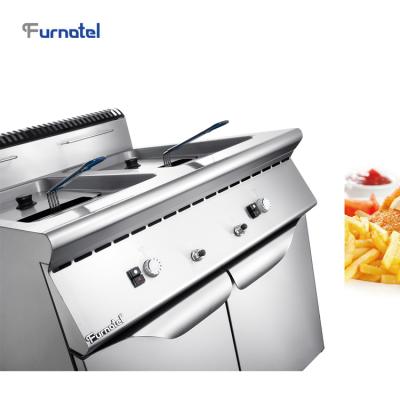 China Hotels Furnotel 700 Series Commercial Free Standing Gas Deep Fryer Machine for sale