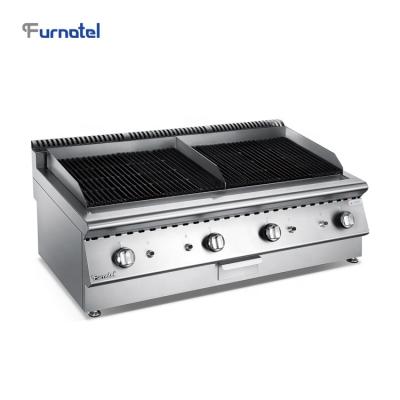 China Gas Lava Stone Barbecue Grill Commercial 304 Stainless Steel 1200mm Large for sale