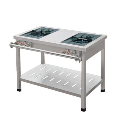 China Stainless steel in stock | Asian Type Gathering - 2 Burner Gas Cooker Range with Undershelf FCGBR-1006B for sale