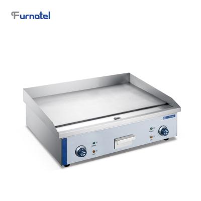 China Hotel Commercial Counter Top Electric Griddle Equipment For Fast Food Restaurant /Snack Kiosk 735mm Wide for sale