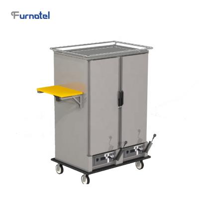 China 201 Stainless Steel Commercial Food Stake Machine Restaurant Food Warmer 20 Layer Movable Stake Cabinet for sale