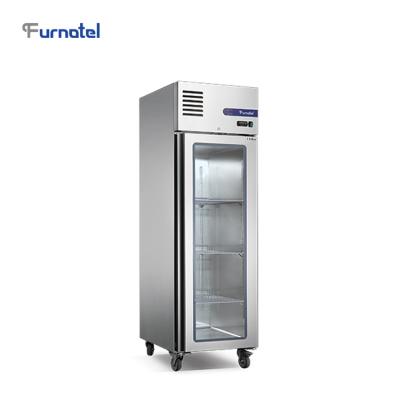 China FURNOTEL 1 Single-temperature Commercial Upright Glass Door Fancooling Refrigerator for sale