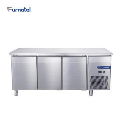 China Single-temperature Furnotel Brand Commercial Under Counter 3 Door Fan Cooling Freezer for sale