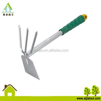 China Metal With PP Handle Garden Hoe Double Cultivator Powder Coated Hand Tool PP Handle for sale