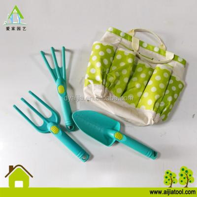 China PP Garden Kids Tool Kit With Plastic Bag 600D Weeder Fork Trowel for sale