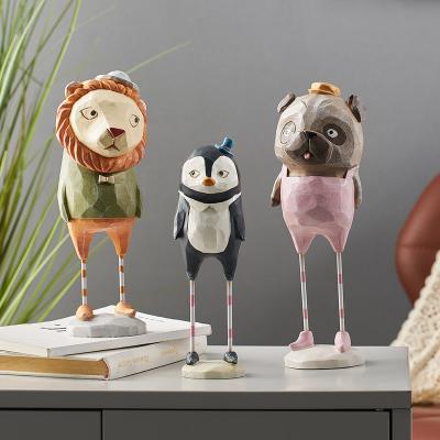 China Kawaii Minimalist Home Accessories Decoration Jewelry Resin Embellishment Christmas Decorations Desktop Creative Animal Decoration for sale