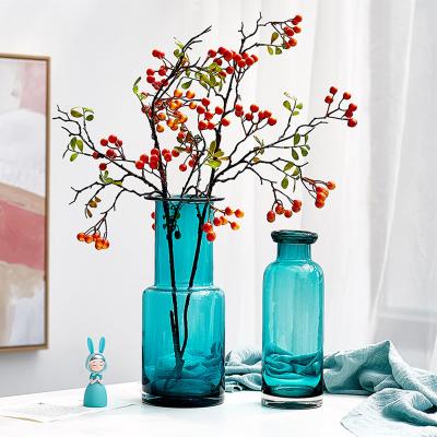 China Nordic Transitional Glass Home Accessories Decor Vase Modern Clear Hydroponic Desktop Vase for sale