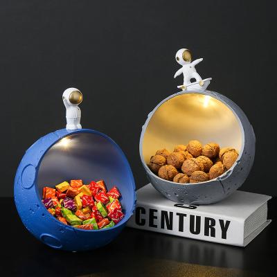 China Astronaut Viable Nordic Home Decoration Round Living Room Snack Storage Box for sale