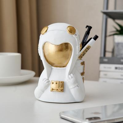 China Viable Storage Box Nordic Decoration Desktop Astronaut Creative Storage Pen Holder for sale