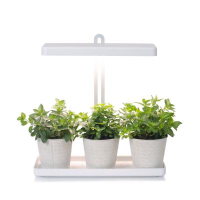 China Seed Starting Indoor Vegetable and Flower Grow Your Own Full Spectrum Kids Mini Garden Plastic LED Plant Grow Light for sale