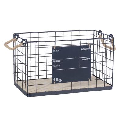 China Viable Wholesale Powder Coated Metal Organizer Basket Kitchen Wire Fruit and Vegetable Storage Basket for sale