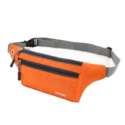 China Eco-friendly Customize Polyester Sports Pockets Large Capacity Cell Phone Travel Waist Bag Unisex for sale