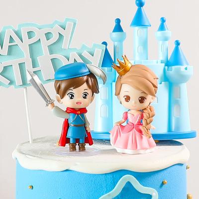 China Cake Decorating Princess and Prince Models Birthday Cake Topper and Decorating Birthday Party Supplies Doll for Kids Gifts for sale