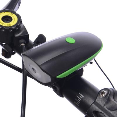 China Bicycle Front Light and Sound Siren 2 In1 Bicycle Headlight With Waterproof USB LED Rechargeable Loud Bike Horn Lamp Bell for sale