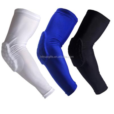 China Breathable Basketball Arm Support Long Sleeve Elbow Brace Protector Compression Silicone Foam Elbow Protector Padded Arm Support Shooter Sleeve for sale