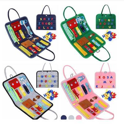 China Toddler Toys Montessori Teaching Aids Life Basic Skills First Educational Study Busy Board Learn To Dress Practice Boards Toys For Toddlers for sale