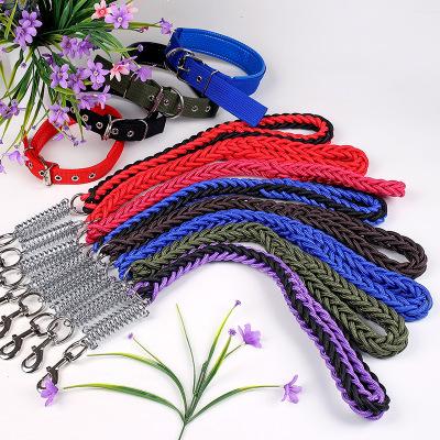 China DETACHED Nylon Braided Dog Leash with Damping Steel Spring for Medium and Large Sizes Dog Dog Lead for sale