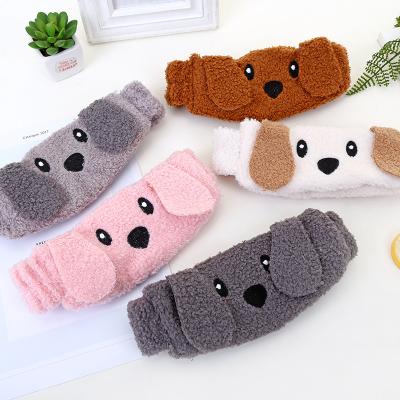 China Creative Cute Fashion Dog Plush Rubber Band Makeup Headband Hair Accessories Headdress for sale