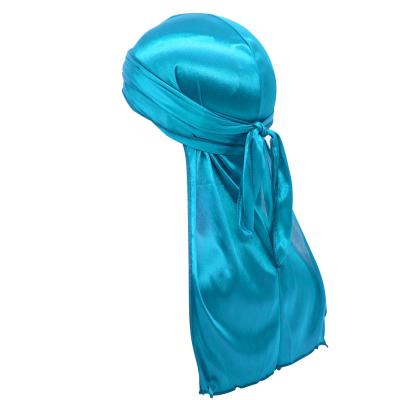 China CLARMER fashion women hair accessories satin color hip-hop turban wholesale printing simple du-rag new for sale