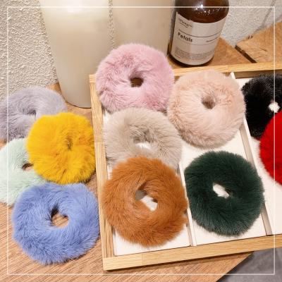 China Fashion Wholesale Korean Women Hair Accessories Elastic Hair Band Pom Pom Hair Ties Colorful for sale