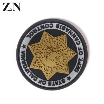 China Zeneng Factory Direct Sales Handmade Patch 3D Logo Shield Soft Rubber Tactical PVC Rubber Patch for sale