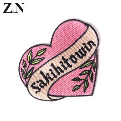 China Zeneng Handmade New Arrival Handmade Custom Iron On Clothes Fabric Chenille Embroidered Patch for sale