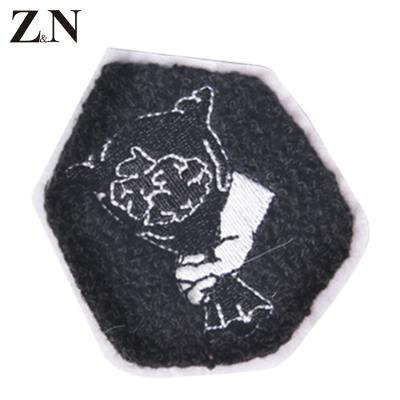 China Handmade OEM Cheap Price Custom Handmade Sew On Embroidery Towel Clothes Letterman Fabric Chenille Patches for sale