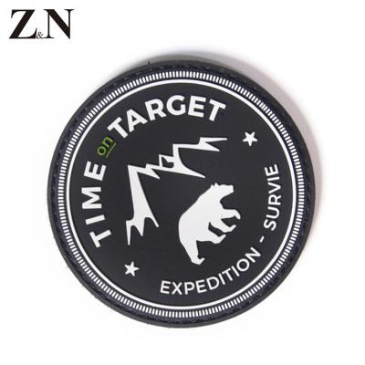 China Zeneng Handmade High Quality Design Clothes Custom Fabrics Logo Rubber Pvc Soft Patch for sale