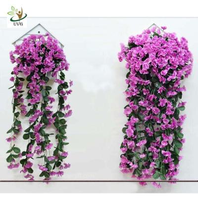 China UVG Christmas Garland Wreath Festive Decoration Artificial Wisteria Flower Vine for sale