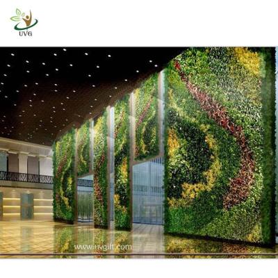 China UVG GRW04 Evergreen Artificial Grass Wall Decor Anti-UV Plastic Leaves for sale