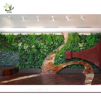 China UVG GRW014 Artificial Leaf Wall Green decorative walls indoor landscaping for sale