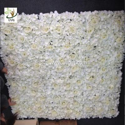 China UVG 5ft rose wall weddings in white artificial silk hydrangea flowers for party backdrops CHR1126 for sale