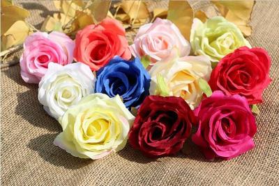 China UVG FBL02 silk roses artificial flower head for wedding flower wall backdrop use for sale