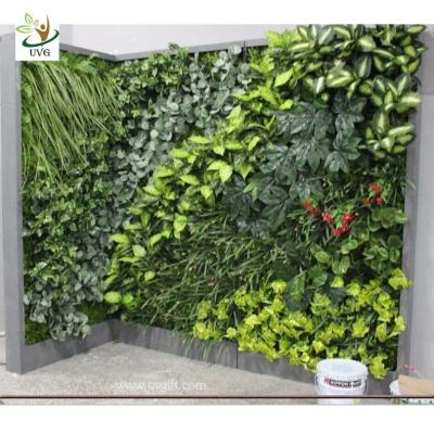 China UVG GRW021 Fake vertical garden in plastic artificial plants for indoor and outdoor wall decoration for sale