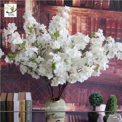 China UVG CHR141 Wedding bouquets white fake cherry blossom decorative branches for table centerpieces for sale