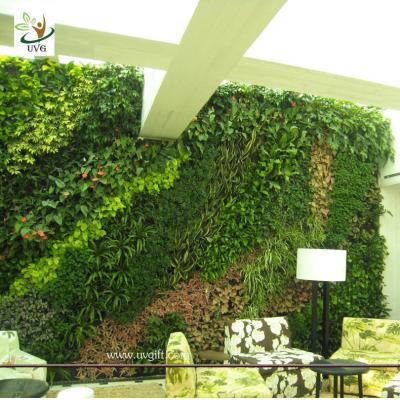 China UVG GRW030 Green Color Artificial Plants and Flowers for Outdoor Garden wall Grass Walls for sale